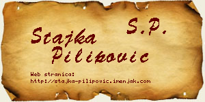 Stajka Pilipović vizit kartica